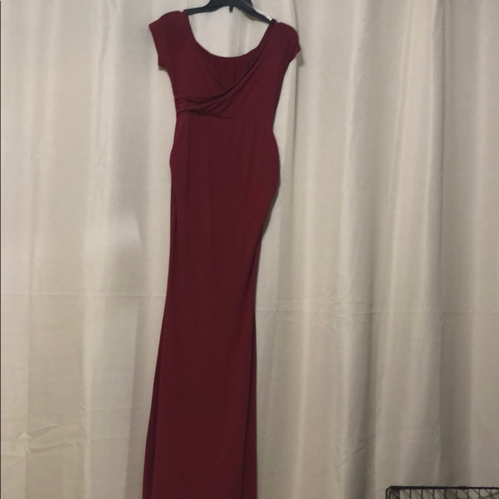 Off Shoulder Maternity Dress - Picture 3 of 5